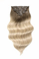 Santorini Blonde - Deluxe 20" Silk Seamless Clip In Human Hair Extensions 200g :Rooted: